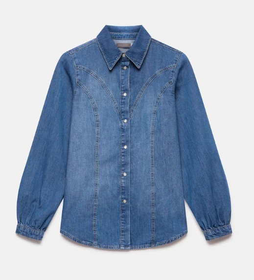  Mint Velvet Indigo Denim Western Shirt